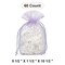 Flat Bottom Organza Bags 5 1/2 '' X 1 1/2 '' X 10 1/2 '' for Fancy Favor Bags